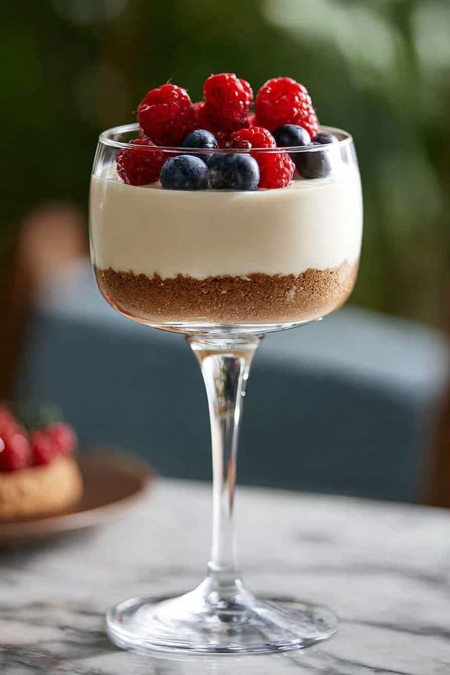 Effortless Holiday Magic: No Bake Eggnog Berry Cheesecakes